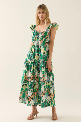 Aurora Frill Tank Dress - Paisley
