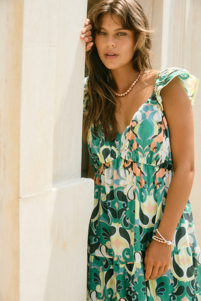 Aurora Frill Tank Dress - Paisley