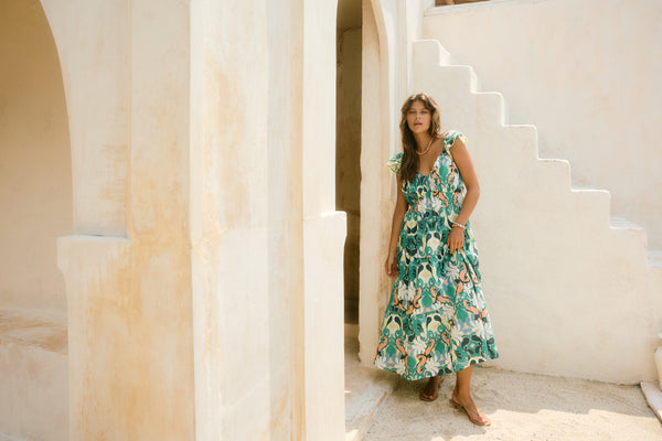 Aurora Frill Tank Dress - Paisley