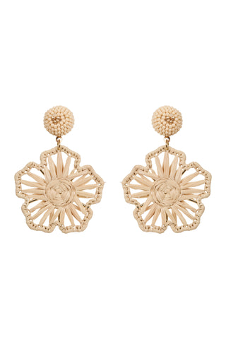 ~ Isle Of Mine Sylvie Flower Earring - Canvas