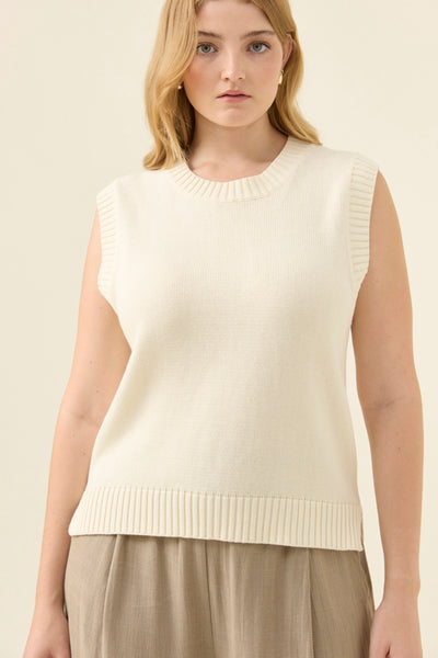 Darby Knit Vest - Ivory