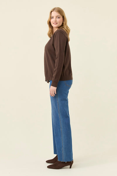 Darby Cardigan - Chocolate
