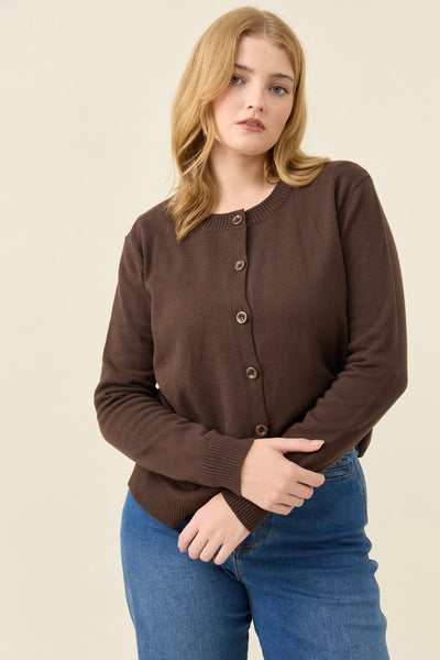 Darby Cardigan - Chocolate