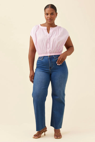 Rosa Reversible Crop Top - Light Pink