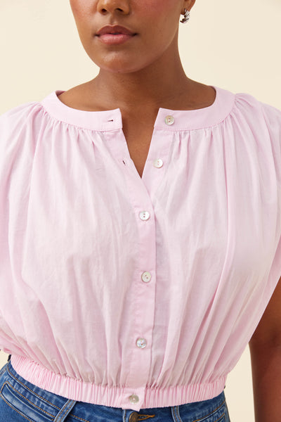 Rosa Reversible Crop Top - Light Pink
