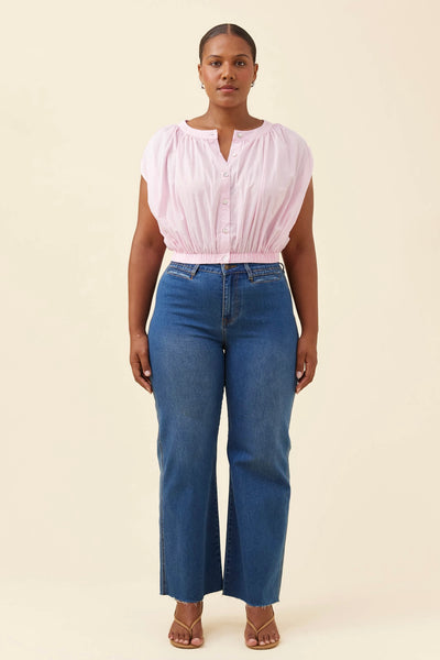 Rosa Reversible Crop Top - Light Pink