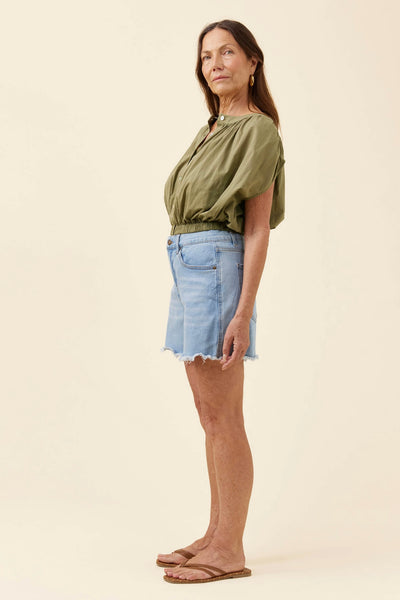 Rosa Reversible Crop Top - Sage