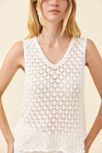 Mia Knit Top - White