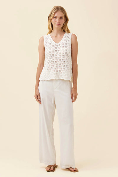 Mia Knit Top - White