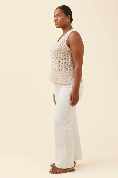 Mia Knit Top - Canvas