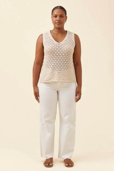 Mia Knit Top - Canvas