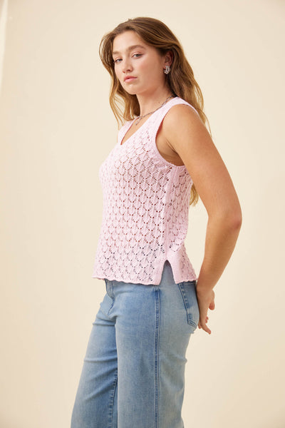 Mia Knit Top - Light Pink