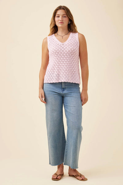 Mia Knit Top - Light Pink
