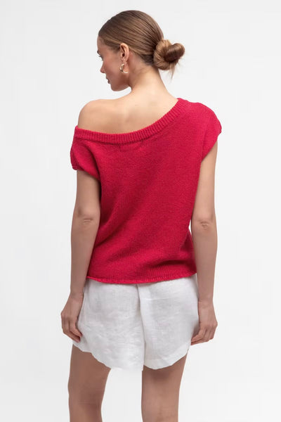 Ada Off The Shoulder Knit - Raspberry