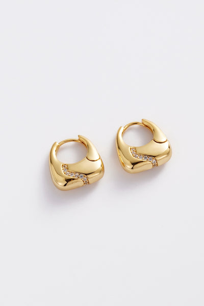 ~ Zafino Demi Hoop - Gold