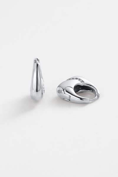 ~ Zafino Demi Hoop - Silver