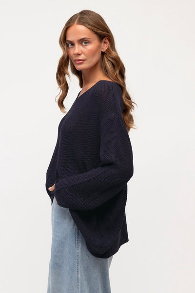 Aarna Slouch Knit - Navy