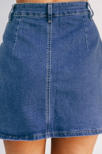 Ali Denim Skirt - Blue