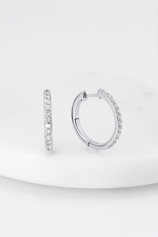 ~ Zafino Catalina Hoop Earring - Silver/Crystal