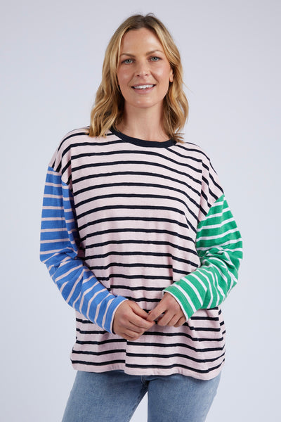 Sally Stripe L/S Tee - Pinkaboo