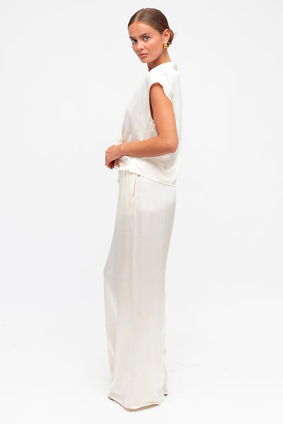 Adele Cross Front Top - Cream