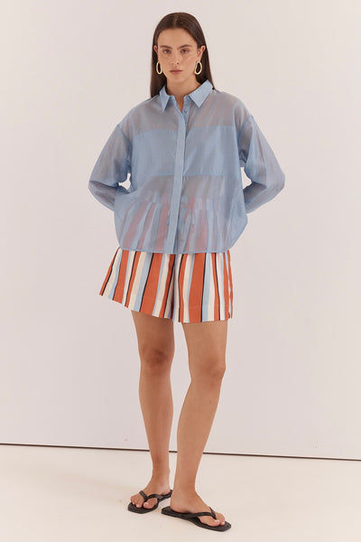 Val Oversized Shirt - Pale Blue