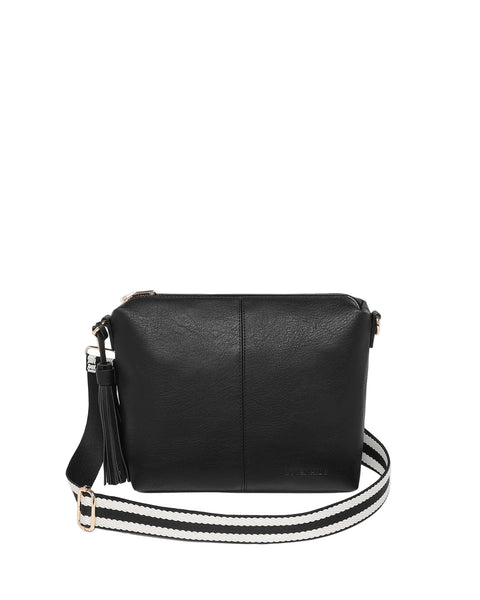 ~ LOUENHIDE Daisy Stripe Crossbody Bag - Black