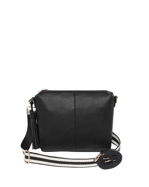 ~ LOUENHIDE Daisy Stripe Crossbody Bag - Black