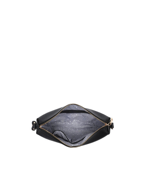 ~ LOUENHIDE Daisy Stripe Crossbody Bag - Black