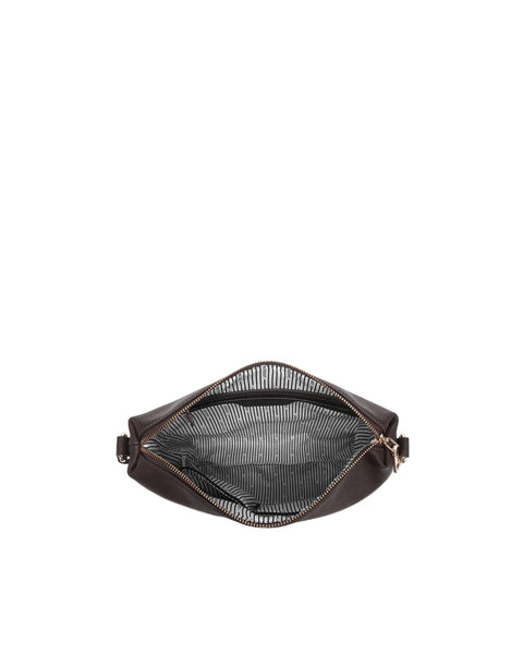 ~ LOUENHIDE Daisy Stripe Crossbody Bag - Chocolate