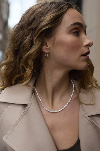 ~ Zafino Dani Tennis Necklace - Silver