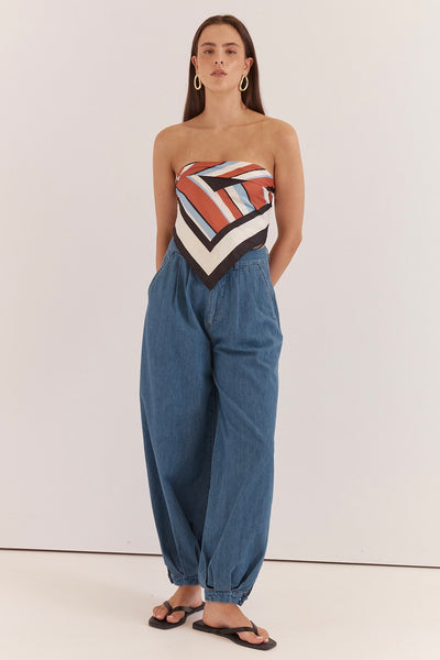 Isa Scarf - Multi Stripe Print
