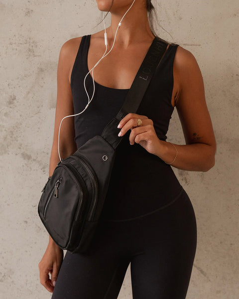 ~ LOUENHIDE Boyd Nylon Sling Bag - Black