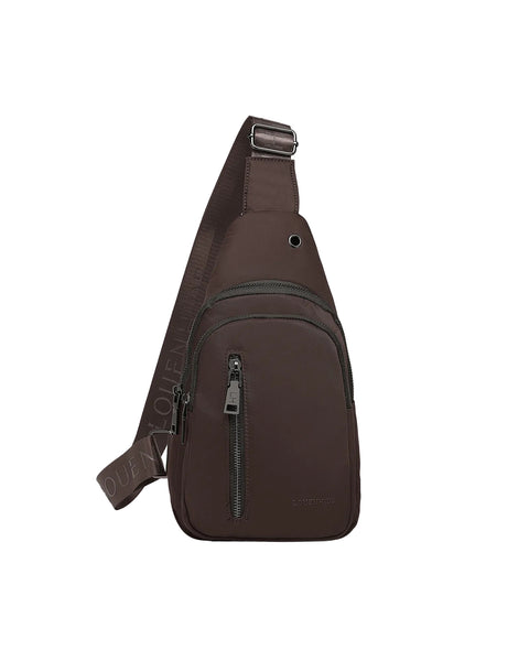 ~ LOUENHIDE Boyd Nylon Sling Bag - Chocolate