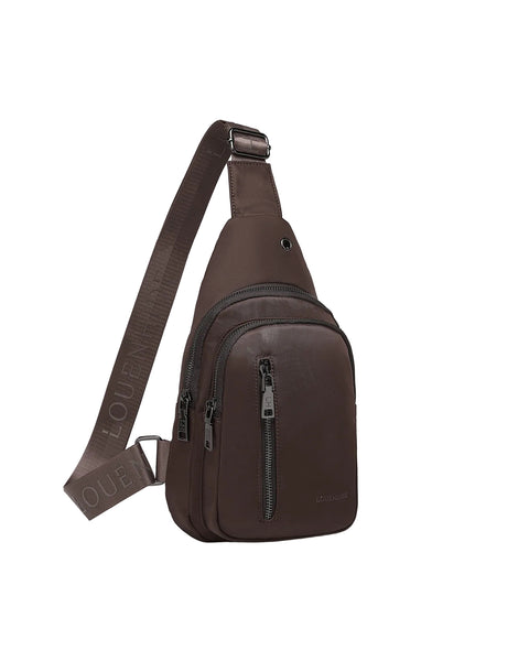 ~ LOUENHIDE Boyd Nylon Sling Bag - Chocolate