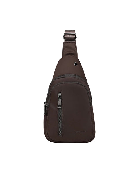 ~ LOUENHIDE Boyd Nylon Sling Bag - Chocolate