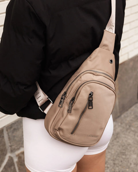 ~ LOUENHIDE Boyd Nylon Sling Bag - Mocha