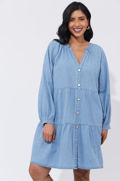 Austin Denim Dress - Denim