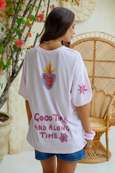 Heart Of Hearts Tee - Pale Pink