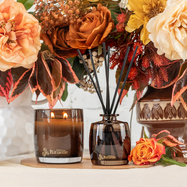 ~ Urban Rituelle Art of Flowers Scented Soy Candle - Mimosa, Damask Rose, Cardamom & Tonka