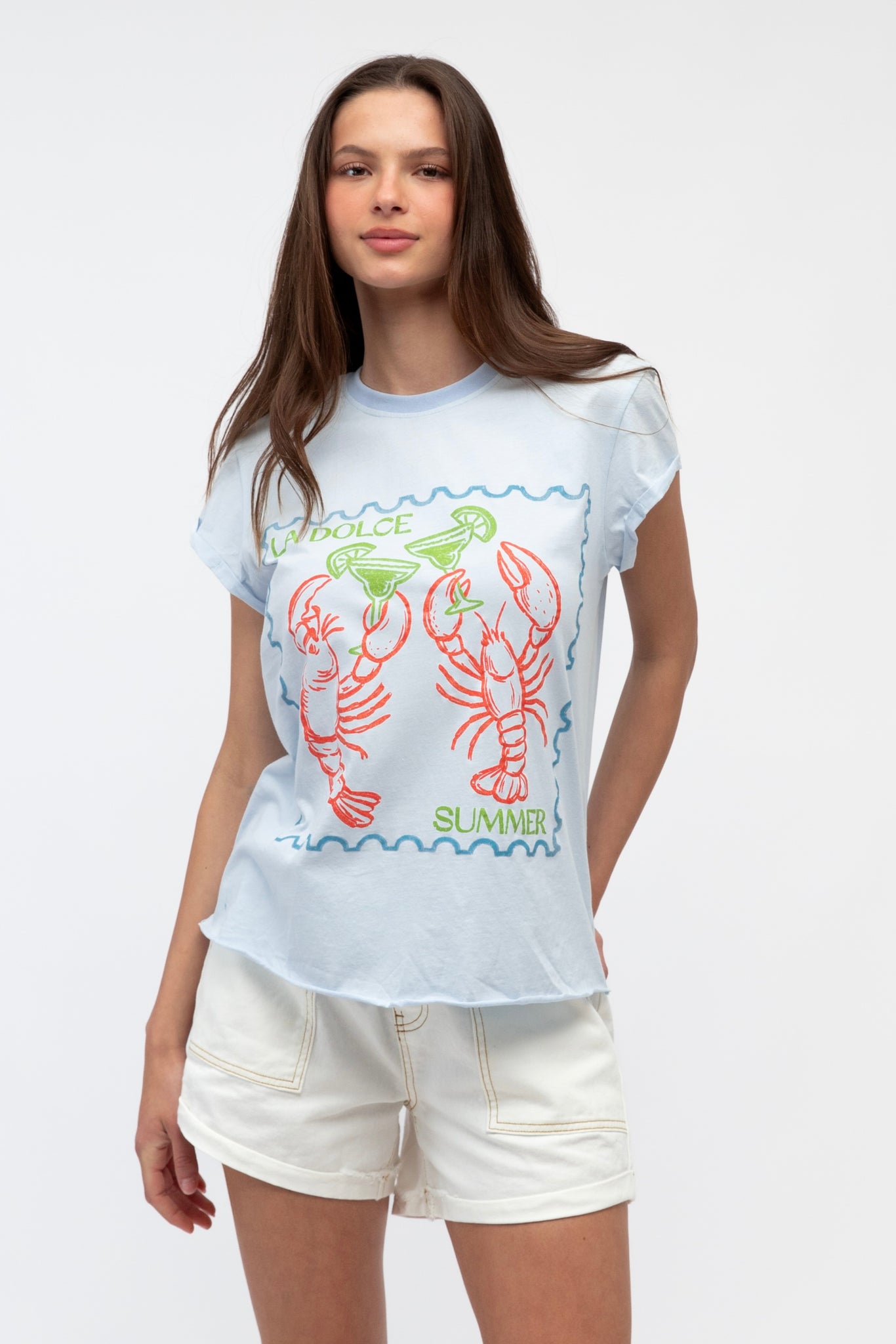 La Dolce Summer Graphic Tee - Blue