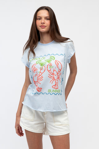 La Dolce Summer Graphic Tee - Blue