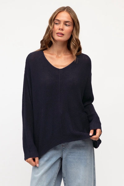 Aarna Slouch Knit - Navy