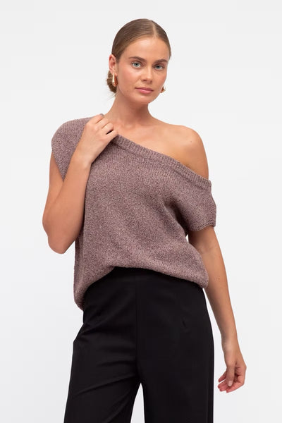 Ada Off The Shoulder Knit - Chocolate