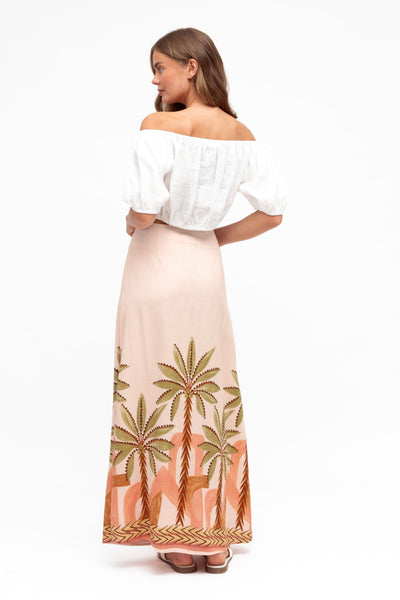 Amalia Maxi Skirt - Palm Print