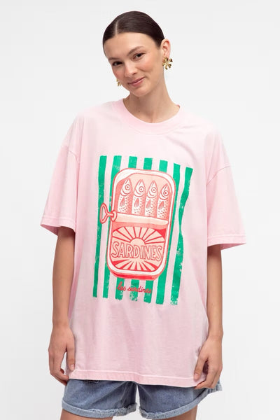 Les Sardines Tee - Pink