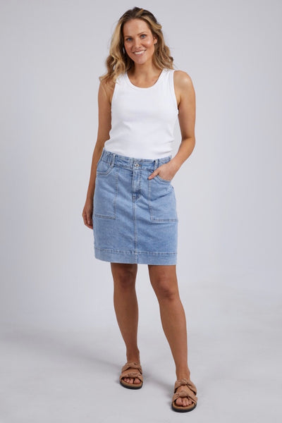 Atlas Denim Skirt - Blue