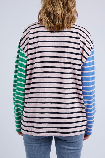 Sally Stripe L/S Tee - Pinkaboo