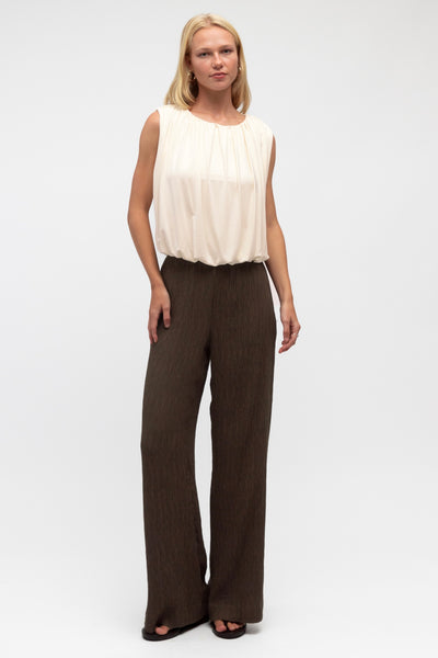 Lucy Bubble Hem Top - Ivory