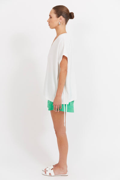 Haiti Tie Knit Top - White
